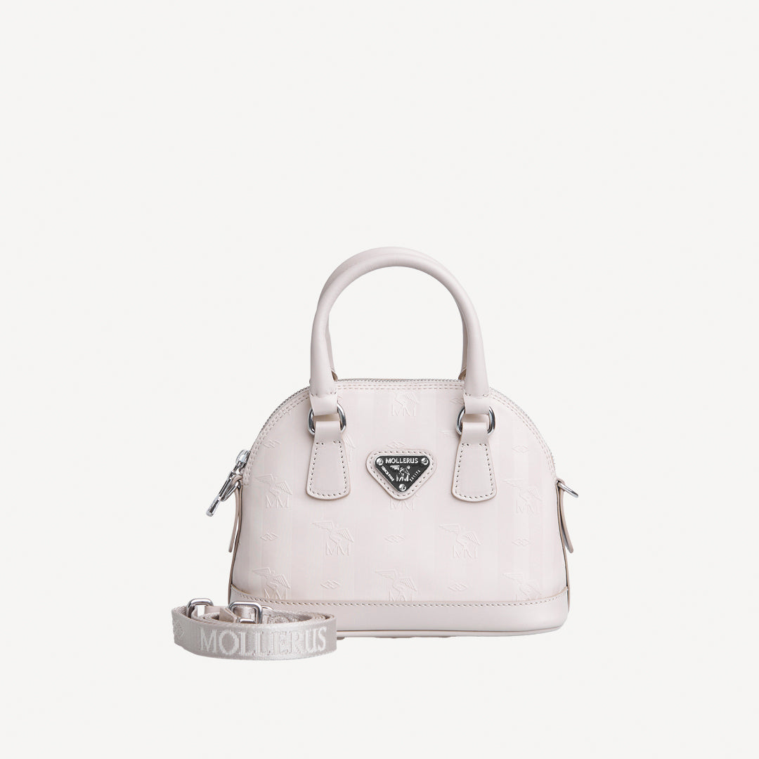 OETWIL | Handtasche pearl weiss/silber - FRONTAL