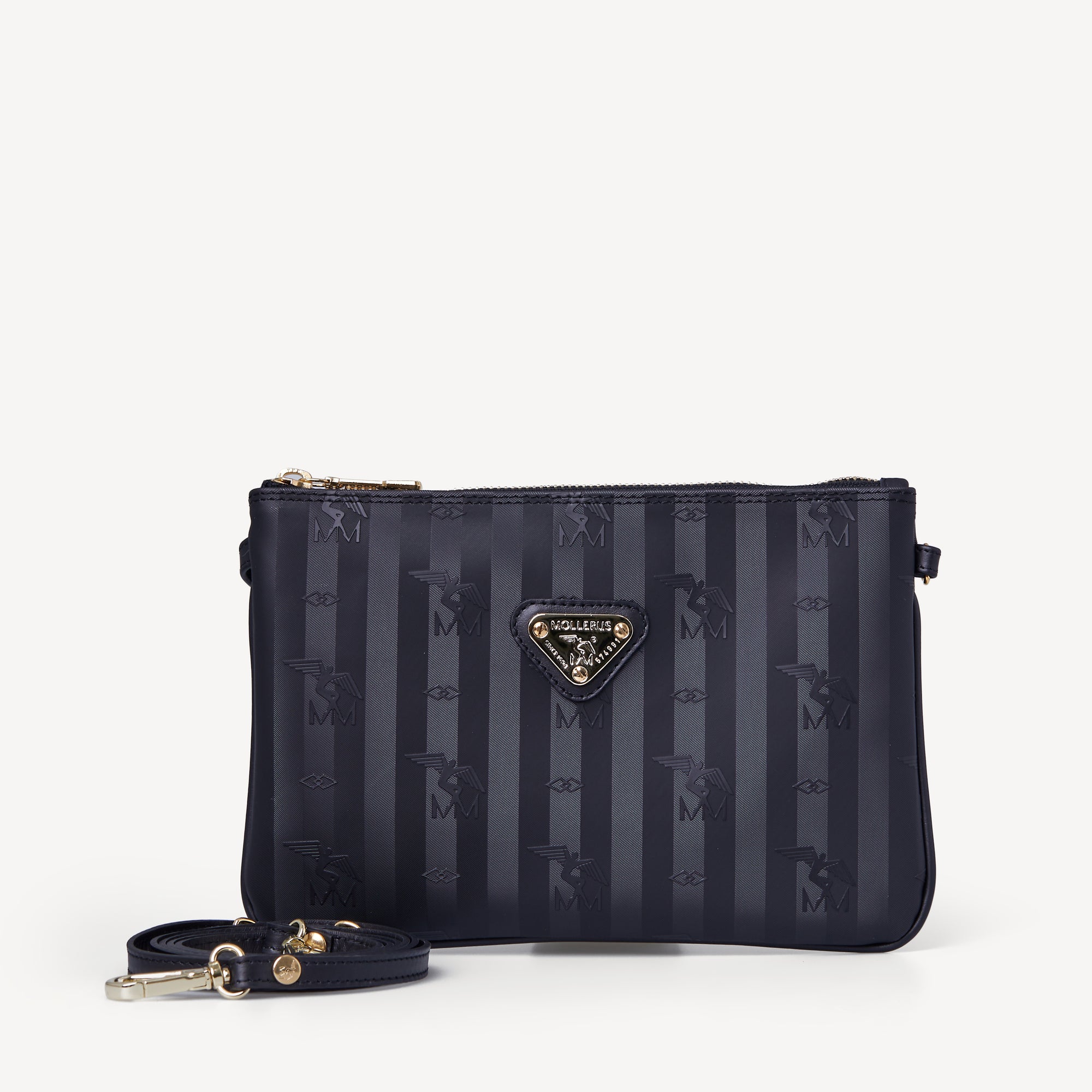 TAMINS | Umhängetasche classic schwarz/gold - frontal