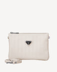 TAMINS | Umhängetasche pearl weiss/silber - frontal