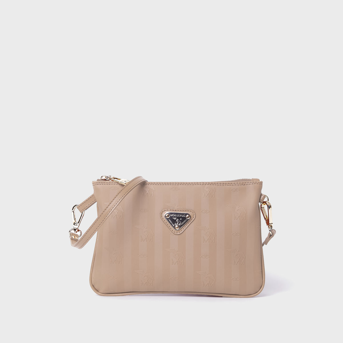 TAMINS | Umhängetasche cappuccino beige/gold - Frontal
