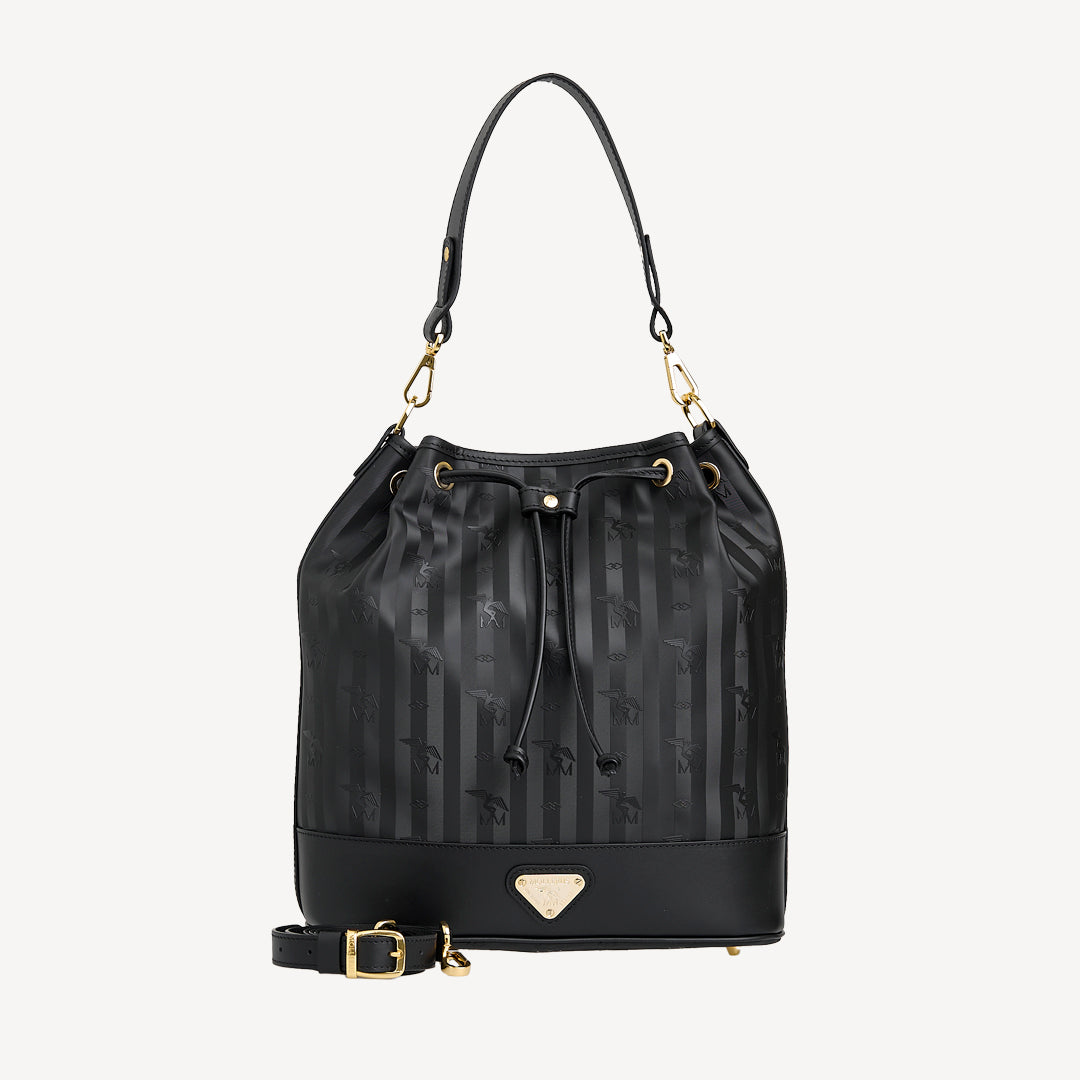 NIESEN | Beuteltasche classic schwarz/gold - FRONTAL