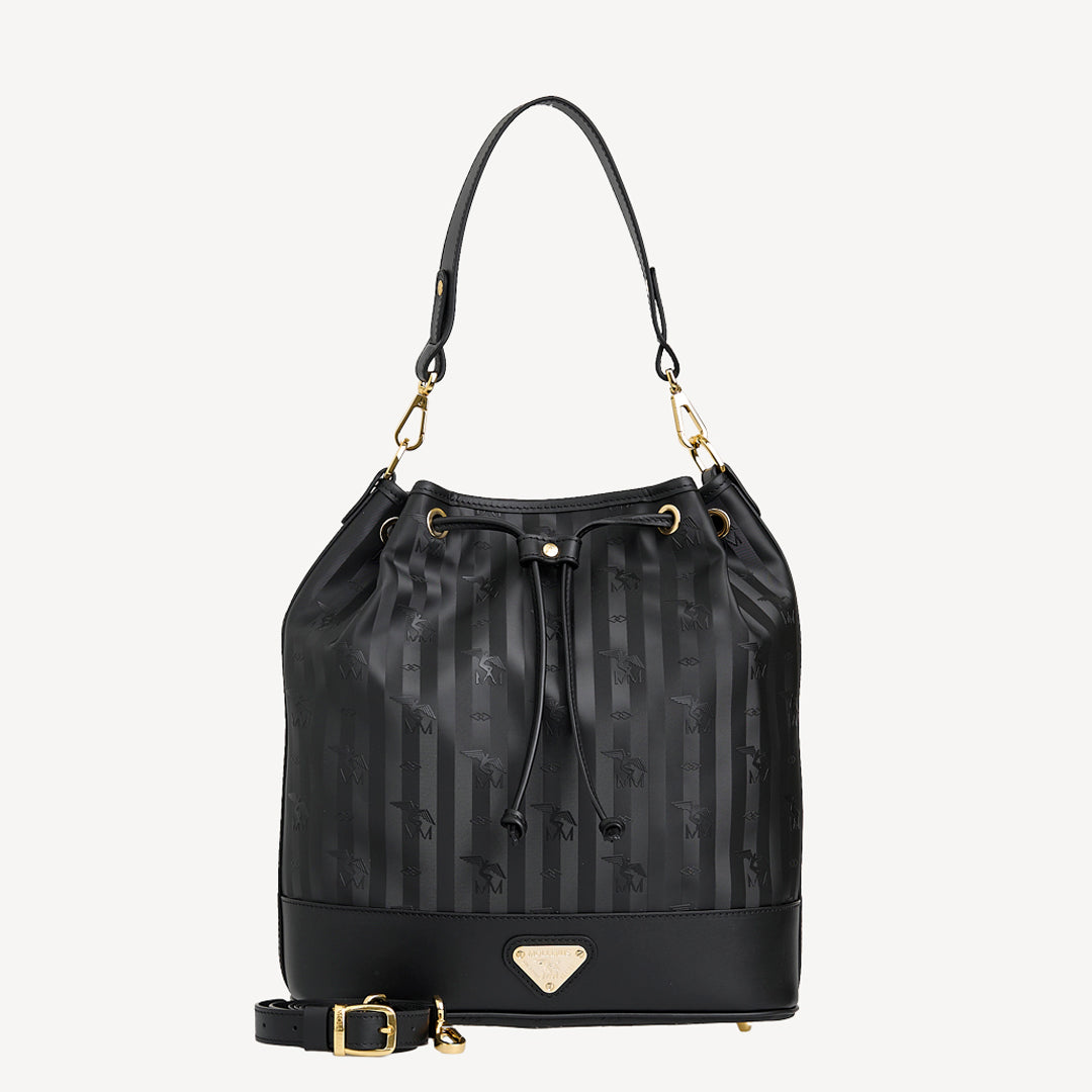 NIESEN | Beuteltasche classic schwarz/gold - frontal