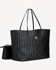 ZUERICH | Shopper classic schwarz/gold - SEITLICH
