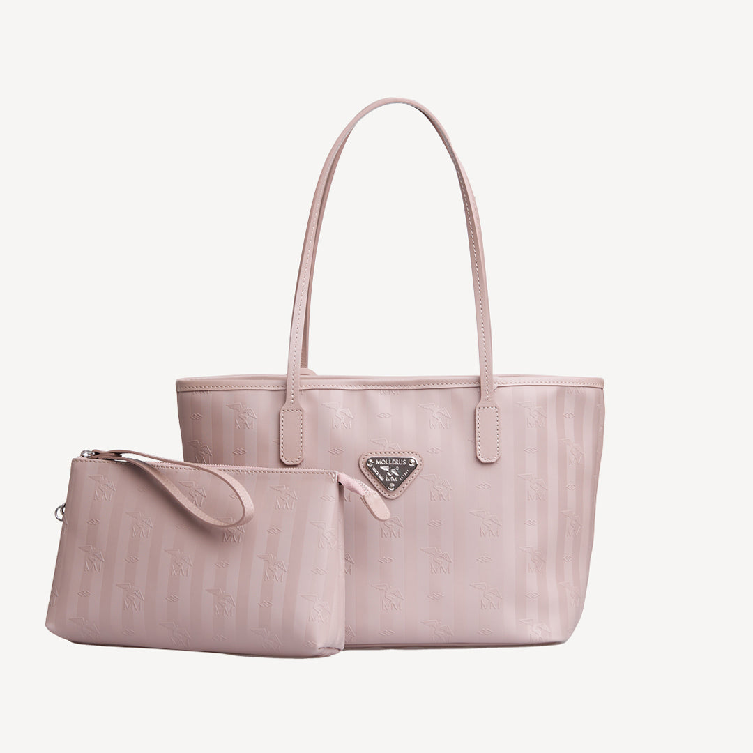 GENF | Shopper soft rosé/silber - frontal