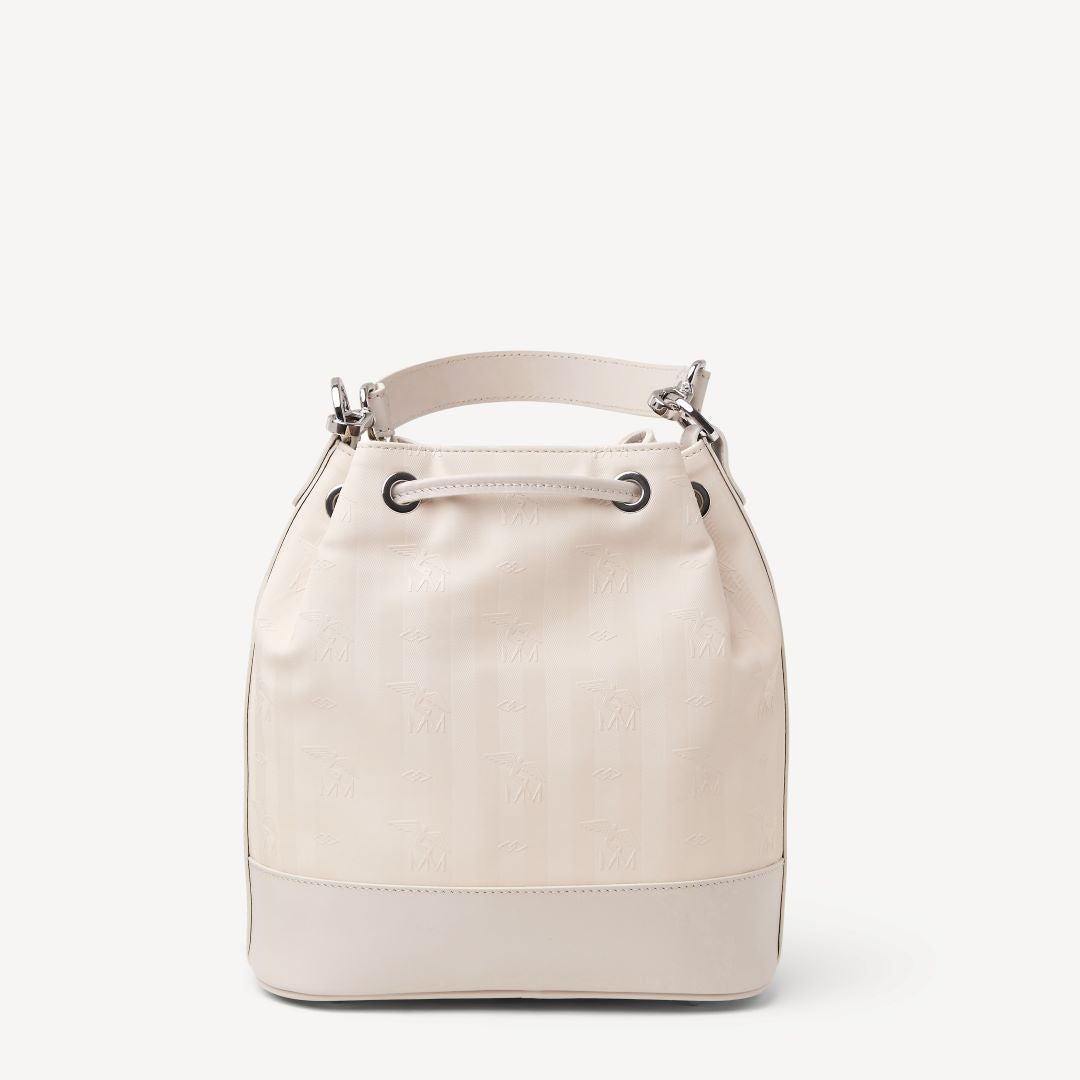 SION | Beuteltasche pearl weiss/silber - Rückseite