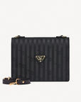 WIL | Umhängetasche classic schwarz/gold - frontal
