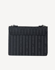 WIL | Umhängetasche classic schwarz/silber - VON HINTEN