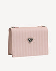 VOLONTÉ | Sac bandoulière soft rose/argent