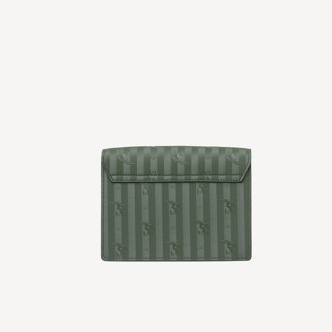 MELIDE | Umhängetasche olive grün/nastro/gold