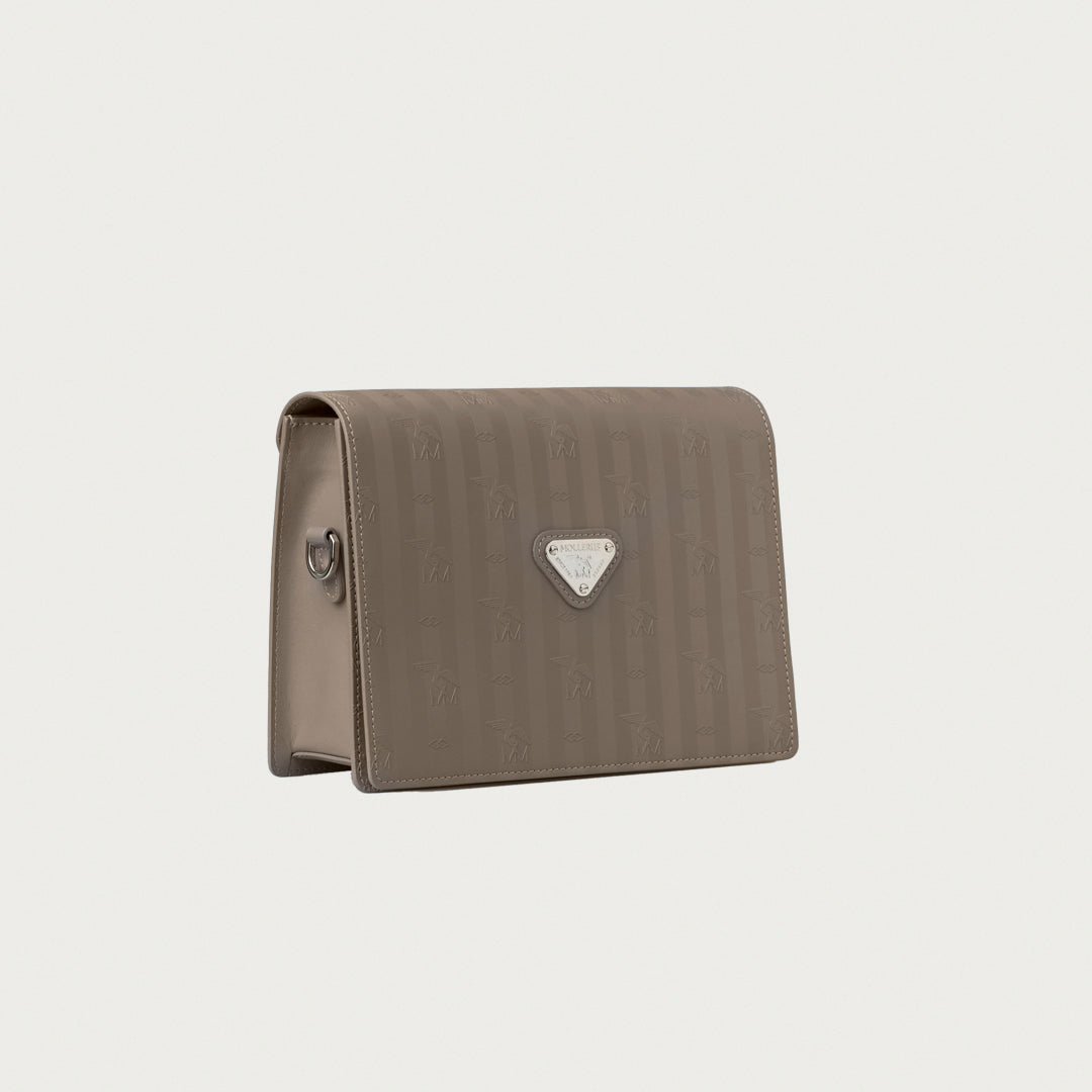 WIL | Shoulder bag taupe grey/silver
