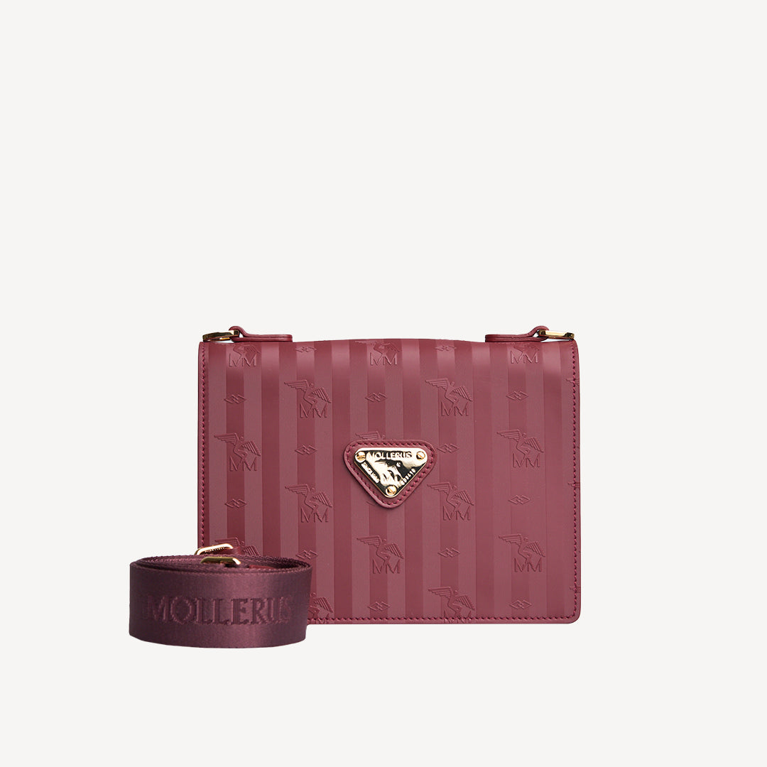 MELIDE | Shoulder bag antique red/gold