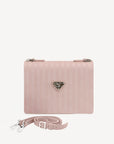 MÉLIDE | Sac bandoulière soft rose/argent