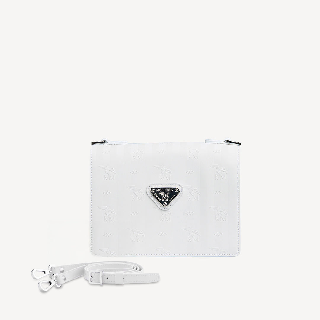 MELIDE | Shoulder bag snow white/silver