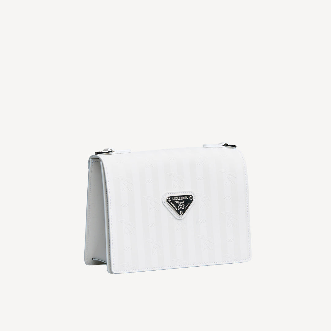 MELIDE | Shoulder bag snow white/silver