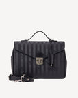MARLY | Umhängetasche classic schwarz/silber - frontal