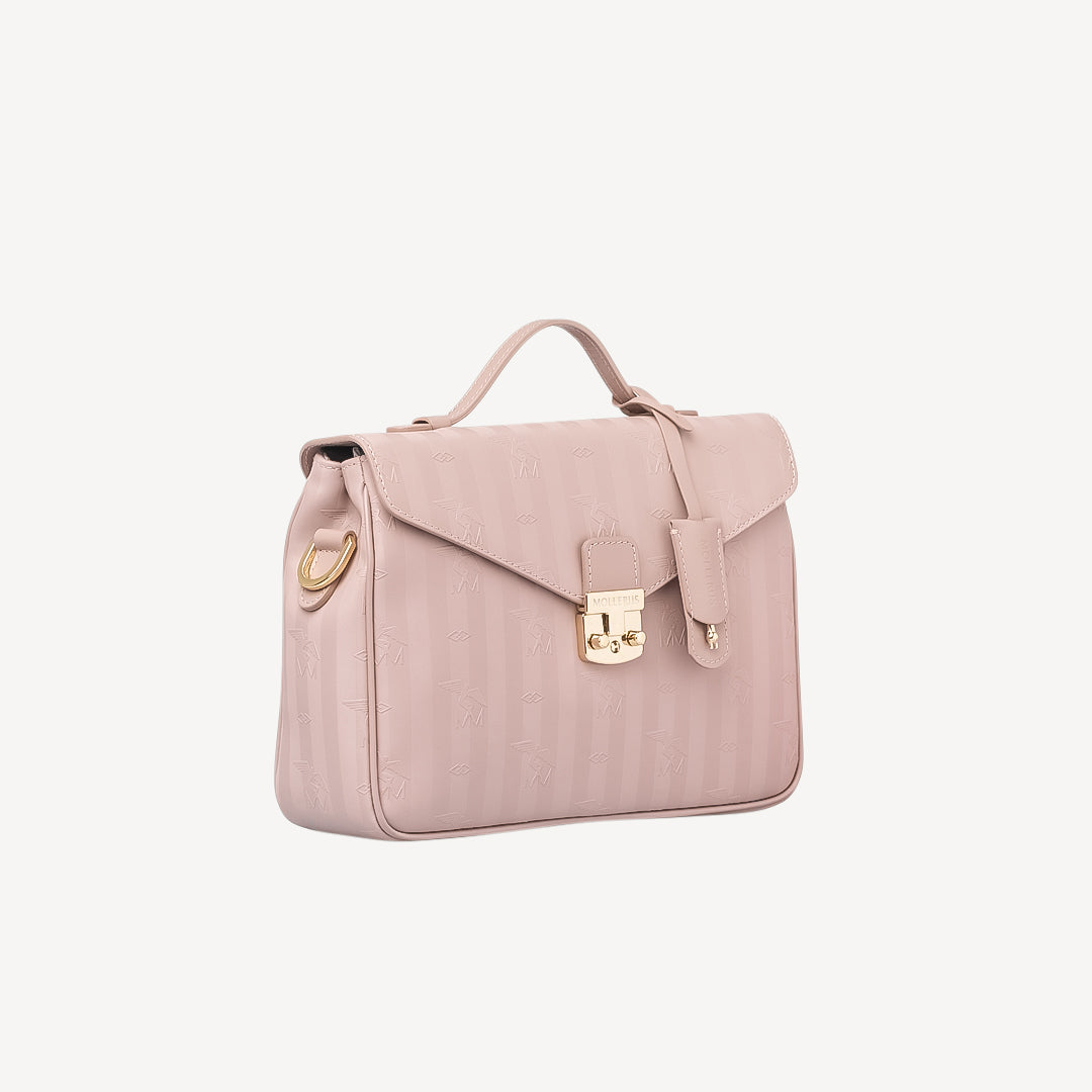 MARLY | Umhängetasche soft rosé/gold - SEITLICH