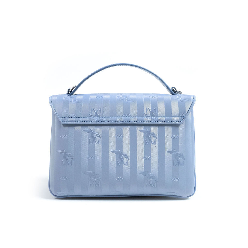 SIGNAU | Umhängetasche metallic silber/sky - von hinten