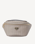 BRIENZ | Gürteltasche taupe grau/gold - frontal