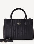 DONAT | Handtasche classic schwarz/silber - frontal