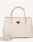 DONAT | Handtasche pearl weiss/silber - frontal