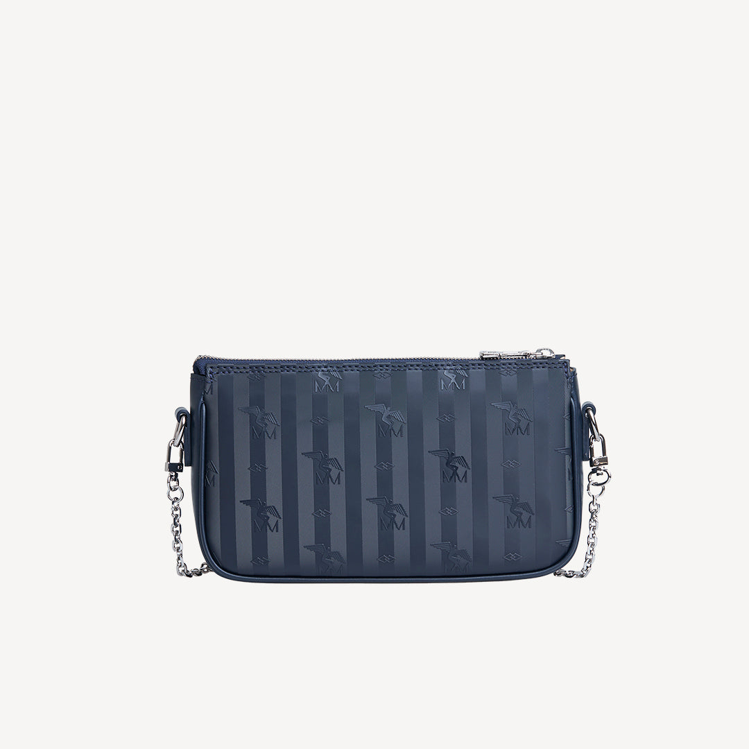 ZELL | Umhängetasche space blau/silber - VON HINTEN