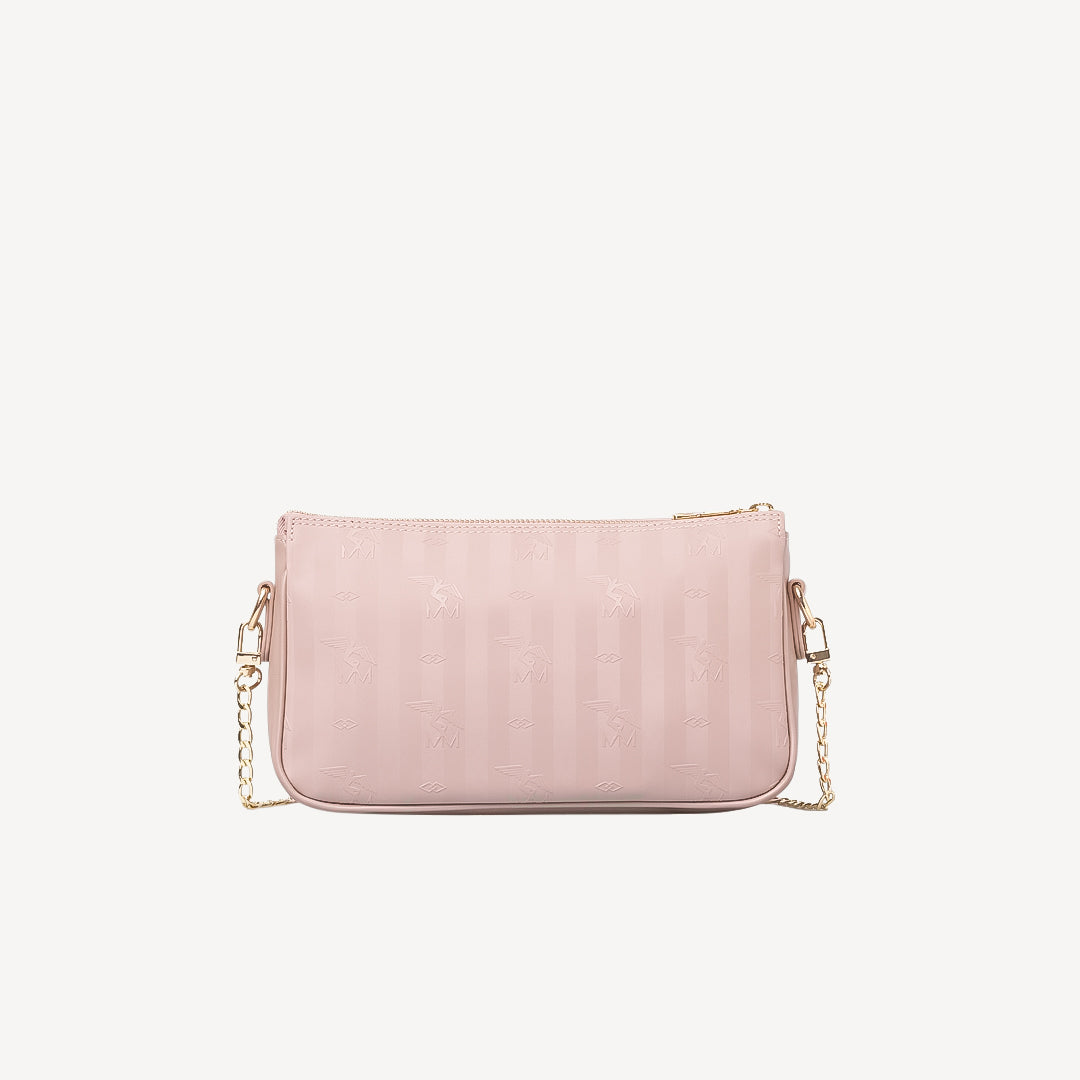 ZELL | Umhängetasche soft rosé/gold - VON HINTEN