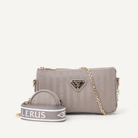ZELL | Sac à bandoulière taupe gris/or