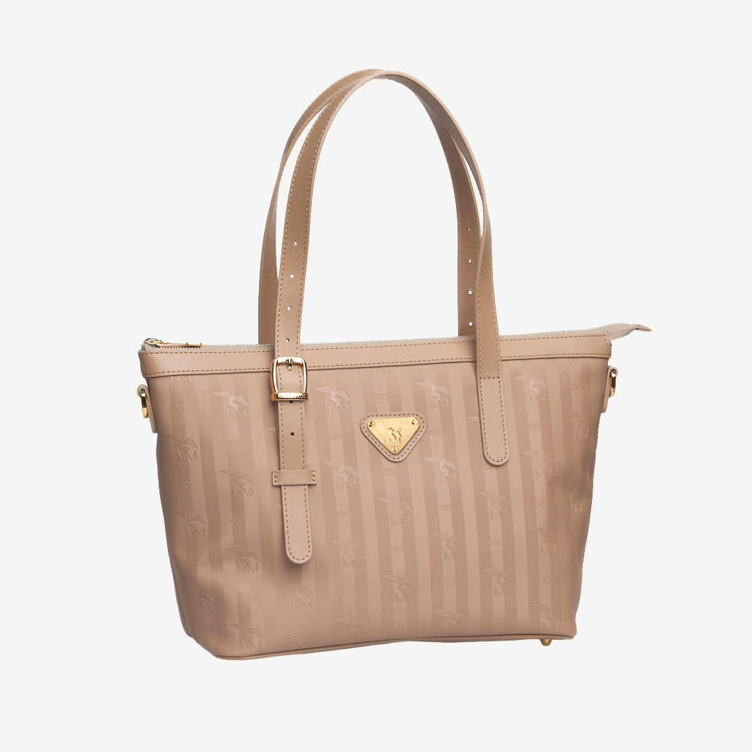 VALLON | Shopper cappuccino beige/gold - seiltich