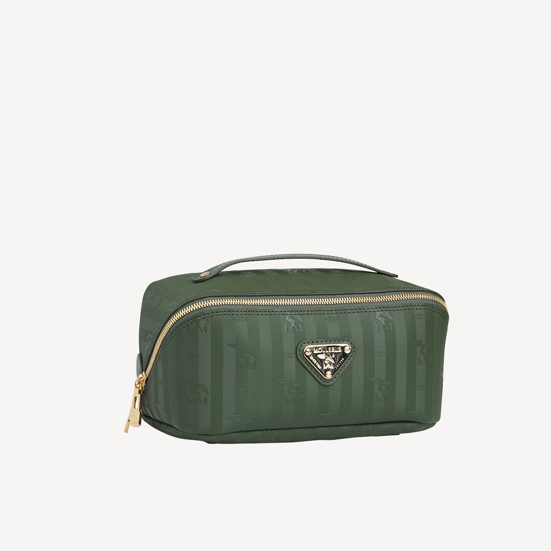 SERVAZ | Necessaire olive grün/gold - SEITLICH