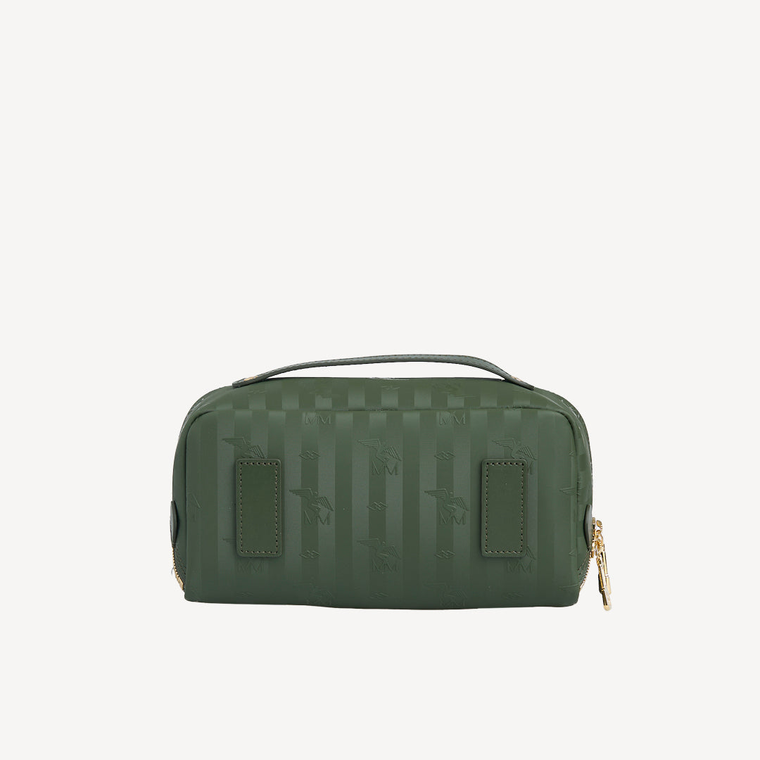 SERVAZ | Necessaire olive grün/gold - VON HINTEN