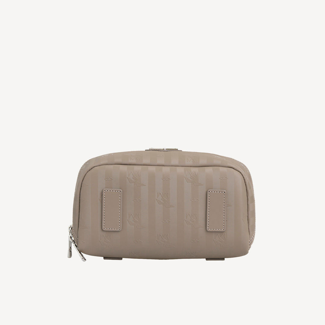 SERVAZ | Necessaire taupe grau/silber - VON UNTEN