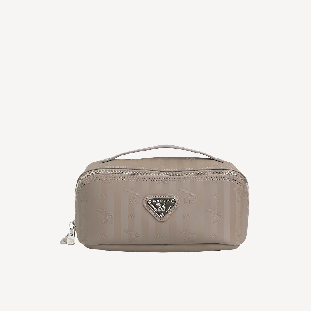 SERVAZ | Necessaire taupe grau/silber - FRONTAL