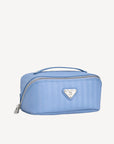 SERVAZ | Necessaire sky blau/silber - SEITLICH