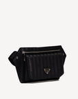 BADEN | Umhängetasche classic schwarz/silber - seiltich