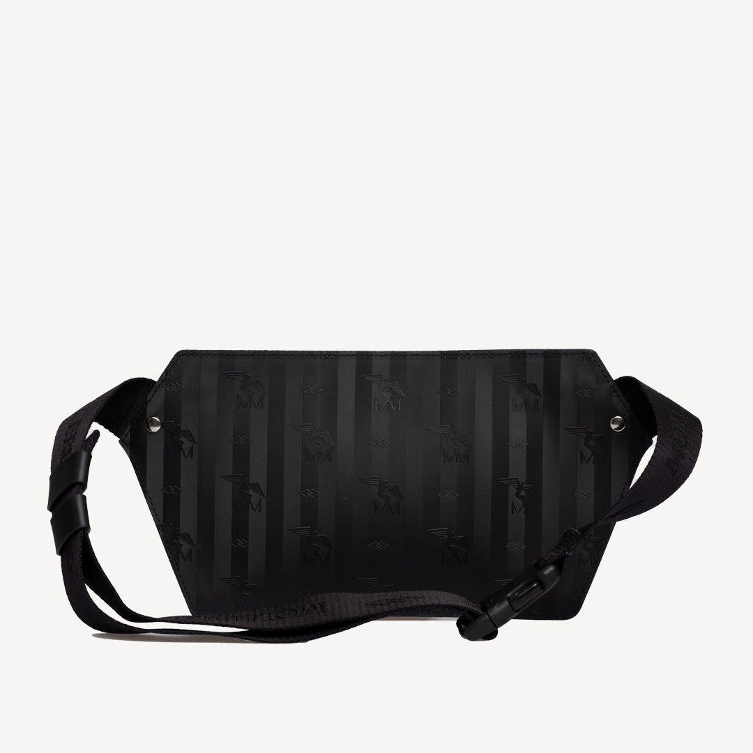 BADEN | Umhängetasche classic schwarz/silber - von hinten