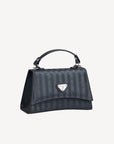 ROMONT | Umhängetasche classic schwarz/silber - SEITLICH