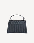 ROMONT | Umhängetasche classic schwarz/silber - VON HINTEN