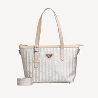 VALLON | Shopper metallic silber/pearl weiss