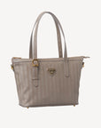 VALLON | Shopper taupe grau/gold - SEITLICH