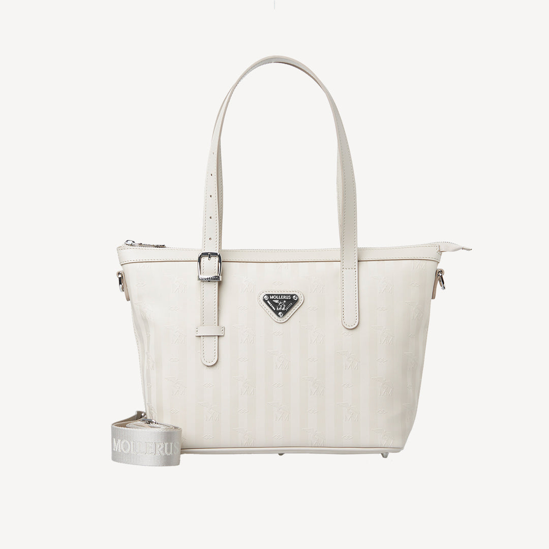 VALLON | Shopper pearl weiss/silber - FRONTAL