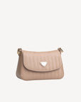 NOVILLE | Umhängetasche classic cappuccino/gold - seitlich