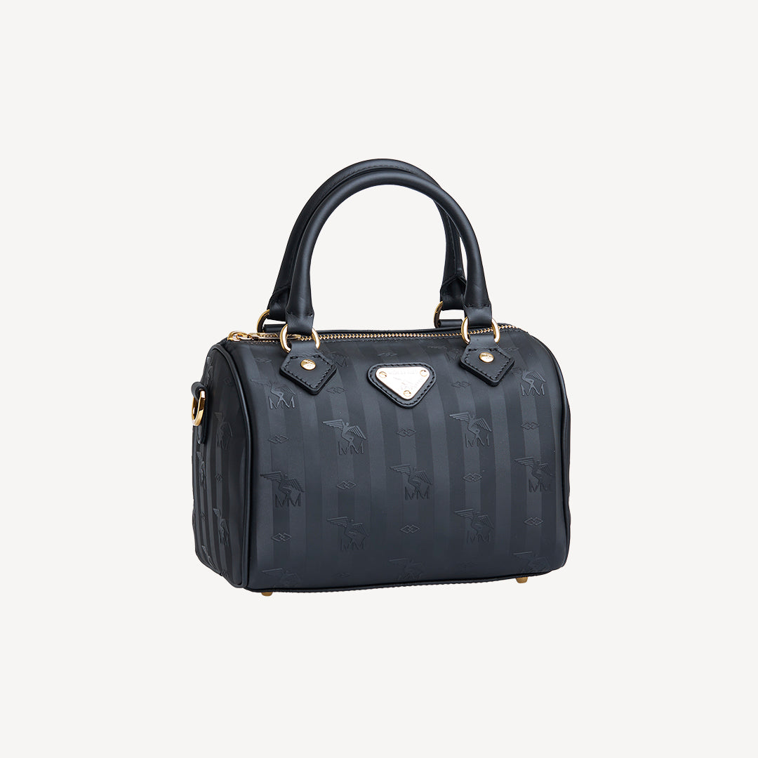 AVERS | Handtasche classic schwarz/gold - SEITLICH