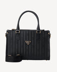 ZERNEZ | Handtasche classic schwarz/gold - FRONTAL