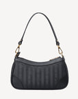 MOIRY | Schultertasche classic schwarz/gold - VON HINTEN