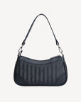 MOIRY | Schultertasche classic schwarz/silber - VON HINTEN