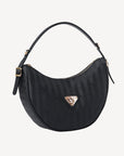 EMMEN | Schultertasche classic schwarz/gold - SEITLICH