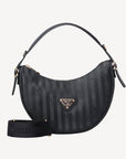 EMMEN | Schultertasche classic schwarz/gold - FRONTAL