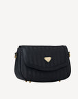 CANOBBIO | Umhängetasche classic schwarz/gold - SEITLICH