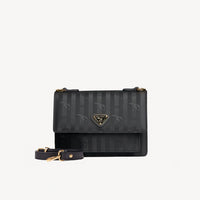 URSY | Sac bandoulière classique, noir/doré