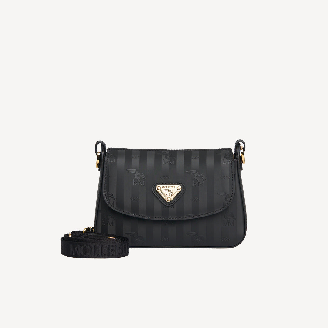 PIZY | Umhängetasche classic schwarz/gold - FRONTAL